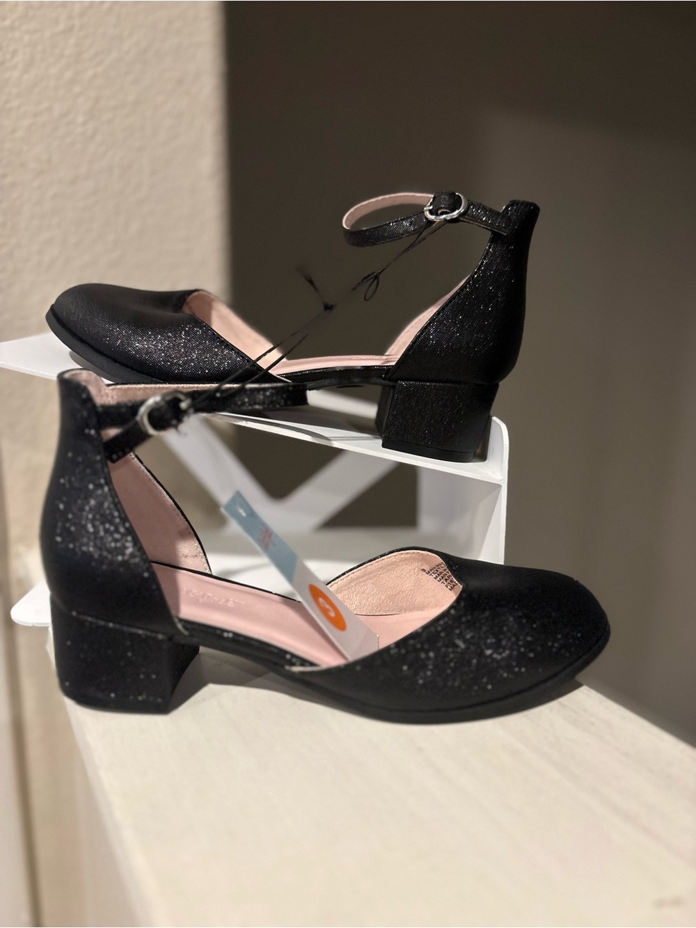 Cat & Jack Youth Girls Hazel Dress Shoes Heels,  Block Heel Black Size 3 NEW